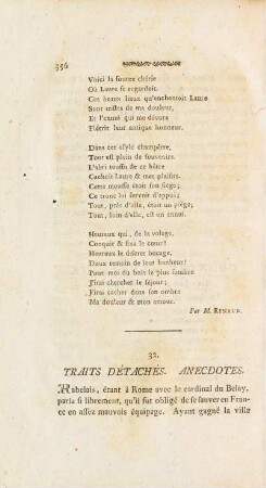 32. Traits Détachés. Anecdotes.