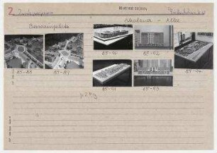 Modell: Bersarinplatz und Stralauer Allee (Zusatzprogramm Wohnungsbau). Berlin, Friedrichshain, Bersarinplatz/Stralauer Allee