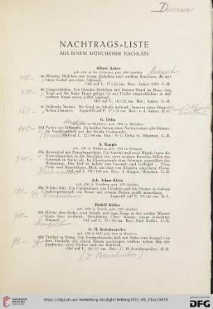 Nachtragsliste