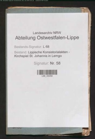 Bestallung und Einkünfte [Emolumenta] des Küsters