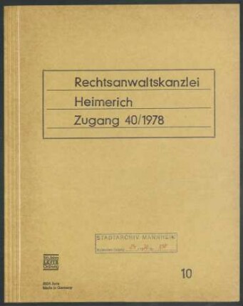 Landesverband Südwestdeutschland der gewerblichen Berufsgenossenschaften - sowie Tätigkeit Hermann Heimerichs in der Arbeitsgemeinschaft Sozialversicherung beim Länderrat des amerikanischen Besatzungsgebiets