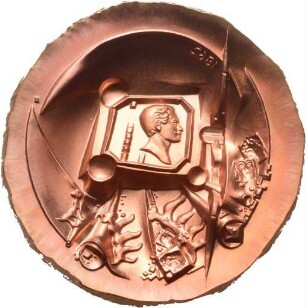 Medaille von Victor Huster auf 150 Jahre Landesmuseum Württemberg