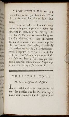 Chapitre XXVI. De la connoissance des desseins