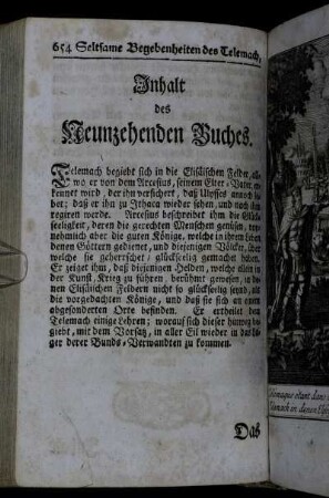 Inhalt des Neunzehenden Buches. - Das Neunzehende Buch.