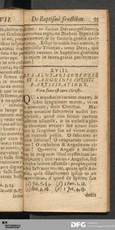 XVIII. De Salutari Corporis Et Sanguinis Christi Participatione.