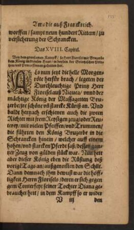 Das XVIII. Capitel.