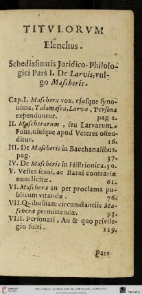 Titvlorvm Elenchus