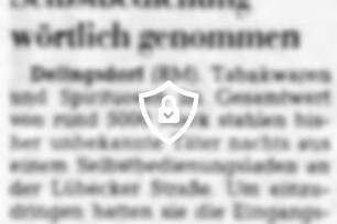 Selbstbedienung wörtlich genommen