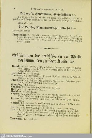 Erklärungen der verschiedenen im Werke vorkommenden fremden Ausdrücke