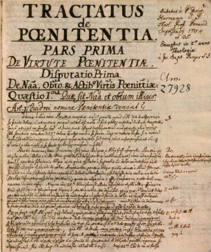 Georgii Hermann tractatus de poenitentia - BSB Clm 27928