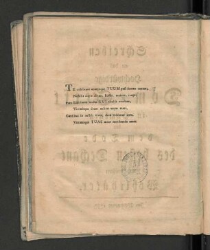 [lat. Spruch.]