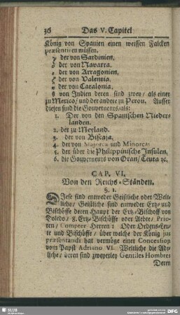 Cap. VI. Von den Reichs-Ständen
