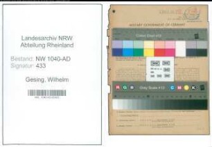 Entnazifizierung Wilhelm Gesing , geb. 01.04.1920 (Angestellter)