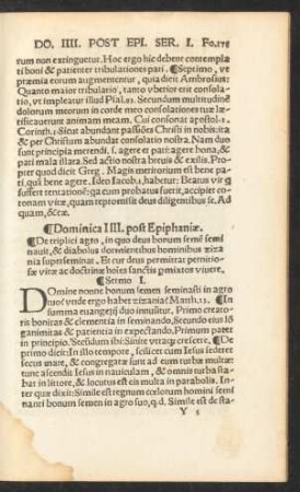 Dominica. IIII. post Epiphaniae.