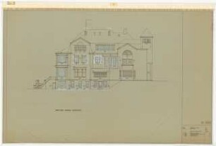 Wissenschaftskolleg zu Berlin (WKB), Berlin-Grunewald Umbau: Ansicht Nord-West Fassade Garten, 1:50