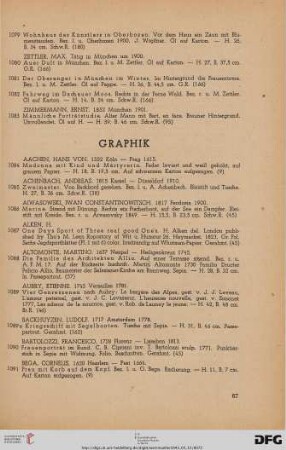 Graphik (Nr. 1084-1176)