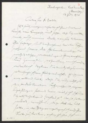 [Brief von Otto Selz an Julius Bahle vom 13. Juli 1936]