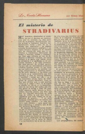 El misterio de Stradivarius : La novela humana