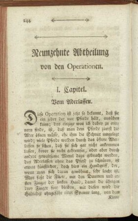 I. Capitel. Vom Aderlassen.