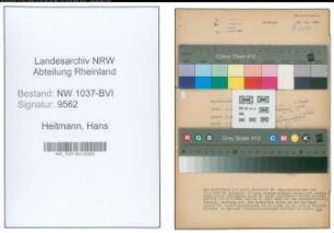 Entnazifizierung Hans Heitmann , geb. 13.01.1889 (Kaufmann)