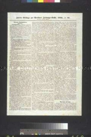 Zeitungsblatt: Berliner Zeitungs-Halle, Nr. 50, 2. Beilage; Berlin, 27. Februar 1848
