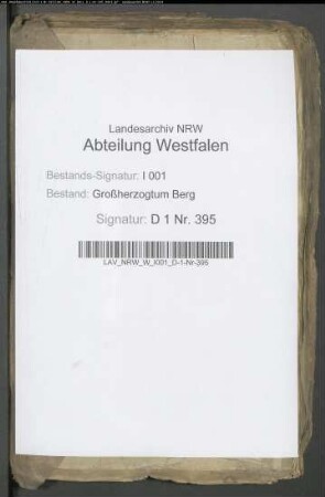 Prästationsregister von den inkorporellen Domäneneinkünften der Rentei Wolbeck