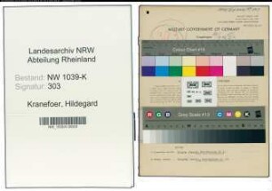 Entnazifizierung Hildegard Kranefoer , geb. 05.07.1920 (Bankangestellte)