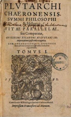 Plutarchi Vitae parallelae seu comparatae, 1