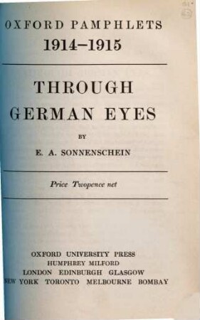 Through German eyes