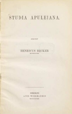 Studia Apuleiana
