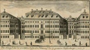 Das Taschenbergpalais der Gräfin Cosel in Dresden, Blick nach Süden