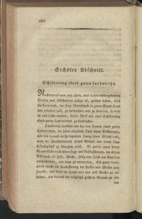 Sechster Abschnitt. Schilderung eines guten Landwirths.