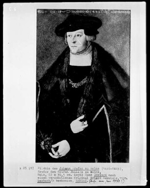 Bildnisse der Brüder Johann und Philipp zu Solms — Johann Graf zu Solms