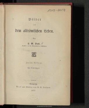 Bilder aus dem altrömischen Leben