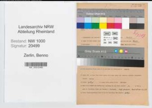 Entnazifizierung Benno Zerlin, geb. 02.06.1908 (Steiger)
