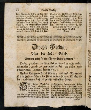 88-103, Zweyte Predig von der Tod-Suend