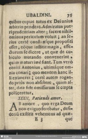 XXXII. Patiendi amor