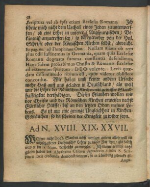 Ad N. XVIII. XIX. XXVII.