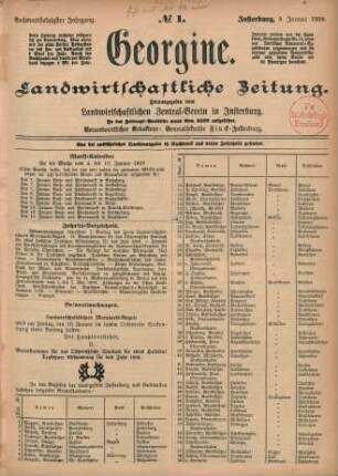 Sechsundsiebzigster Jahrgang. No. 1. Insterburg, 3. Januar 1908.