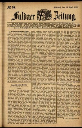 Ausgabe vom Mittwoch, den 26. April 1882.