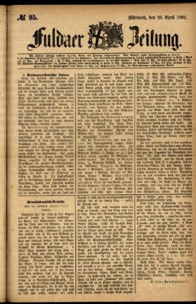 Ausgabe vom Mittwoch, den 26. April 1882.