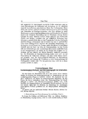 Untersuchungen über Gesinnungspsychologie und Moralpädagogik im Schulalter