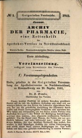 Archiv der Pharmazie : chemistry in life sciences. 29. 1842