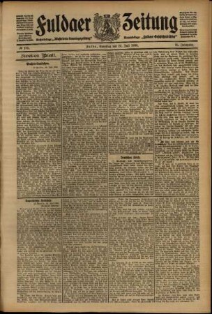 Zweite Ausgabe vom Samstag, den 25. Juli 1908.