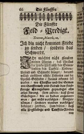 Die Fünffte Feld-Predigt
