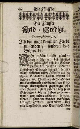 Die Fünffte Feld-Predigt