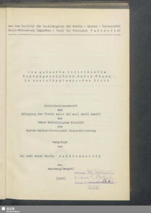 Die gelenkte individuelle Kariesprophylaxe durch Fluor in sozialhygienischer Sicht