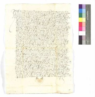 Hans Schwab, Nachrichter zu Öhringen, Diebstahl; Siegel: Albrecht Eysenhut, Bürger zu Öhringen.