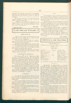 De Oscar Wilde : Requiescat [y] Impresion matinal [y] Canción [y] ¡Ay!