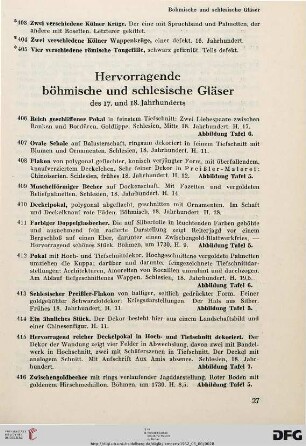 Hervorragende böhmische und schlesische Gläser (Nr. 406-509)